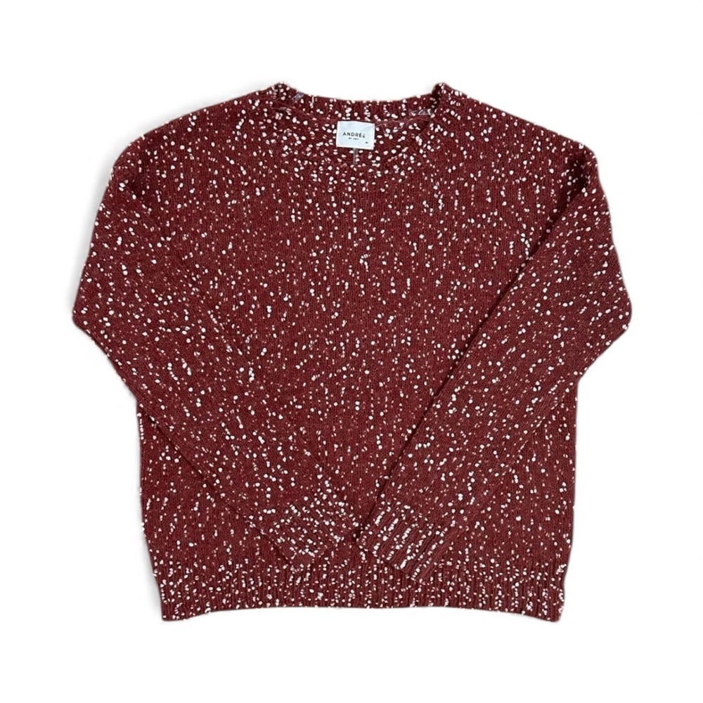 ANDREE BY UNIT Burgundy Speckled Sweater.Sz/L  - NWT.